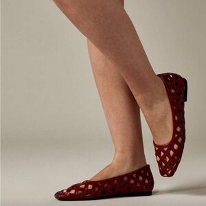 Missguided Burgundy Cutout Flats